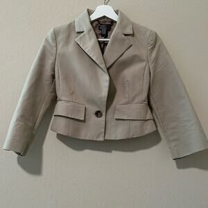 Penelope & Monica Cruz for MNG Women’s Cropped Crepe Cotton Blazer